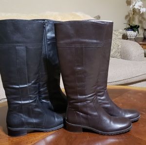 Michelle D leather brown boots